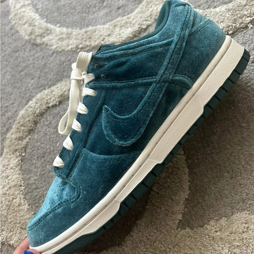 Nike Teal Sneakers with Premium Velvet Finish